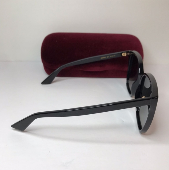 💯 original Gucci Grey Gradient Cat Eye Ladies Sunglasses GG0022S 001 - Picture 9 of 11
